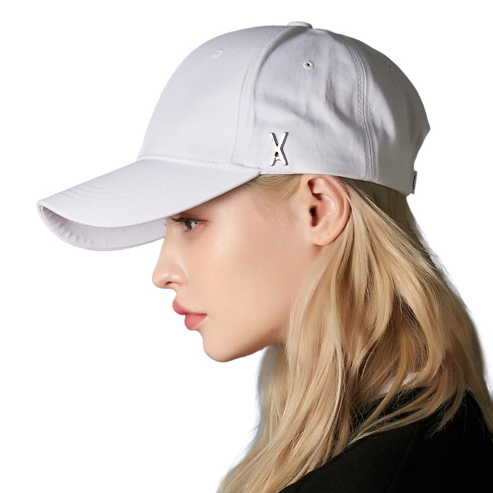 Stud logo over fit ball cap White [VARZAR]