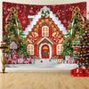 1pc Christmas Background Cloth, Christmas Ball Photography, Background Tapestry, Happy New Year, Family Party Decoration