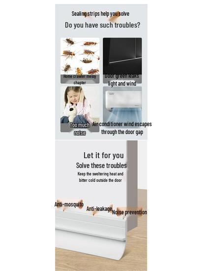 Self-Adhesive Soundproof Door Seal Strip for Windproof and Anti-Theft Protection