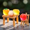 Resin Realistic Fruit Action Figures Model Toys For Educational Skills Prop