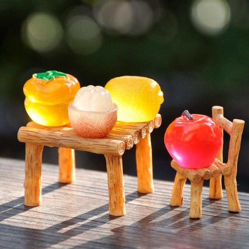 Resin Realistic Fruit Action Figures Model Toys For Educational Skills Prop