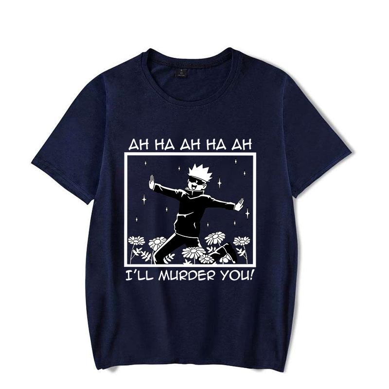 Hot New Anime Satoru Gojo Graphic Print T-shirt Women Men Fashion Y2k Casual Tops Personalized Cool Round Neck T-shirt Tops