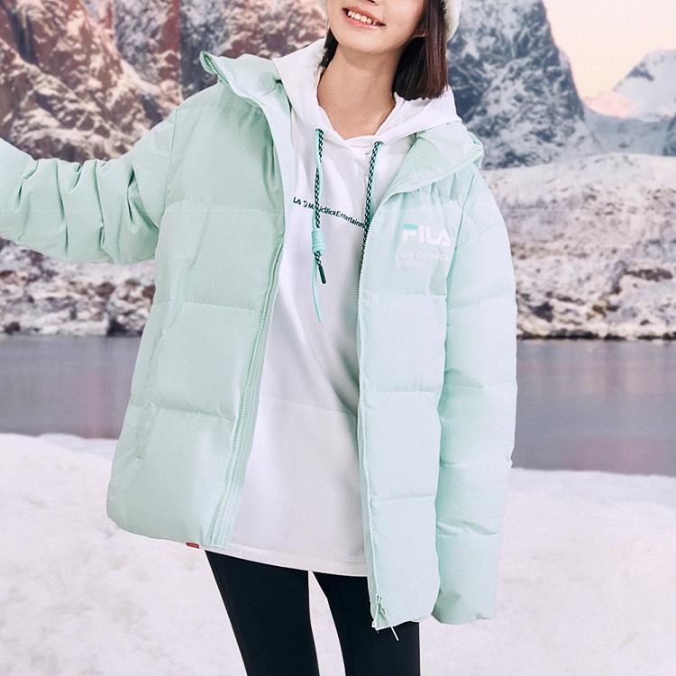 Fila WHITE Down Jacket Unisex Nile Green F11U249902FLG