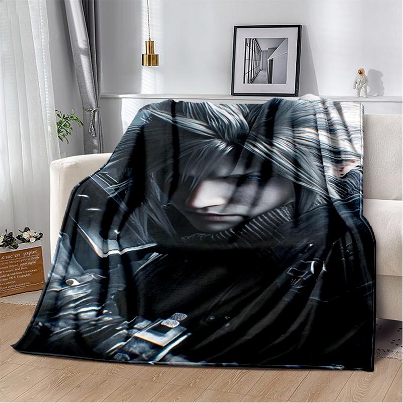 2025 New Style Final Fantasy Games Cloud Tifa Aerith Sephiroth Blanket,Soft Throw Blanket for Home Bedroom Bed Sofa Cover Kids