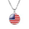 Trendsetting North Geometric American Flag Pendant Necklace Handmade Alloy Design