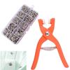 Hand Pressure Tool Button Snap Fastener Fixed Press Stud Kit Jeans Crafting with Plier Clothing Bags Invisible Sewing Free