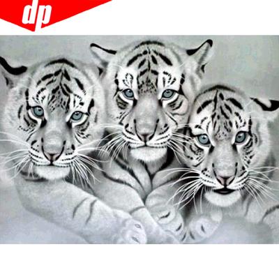 Diamond Painting Round Stones Animals Diamond Mosaic Sale Tiger Pictures