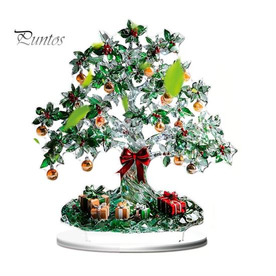 Seasonal Shelf Decorations Cartoon Christmas Coffee Cup House Ornaments, 2D Acrylic Tree Tabletop Cute Holiday Home Accents Decor, Mini Decor for Desk