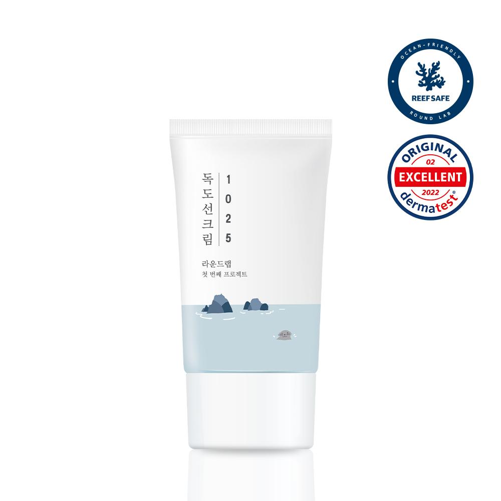 ROUND LAB 1025 Dokdo Sun Cream 50ml – Mild & Moisturising Daily UV Protector, Korean