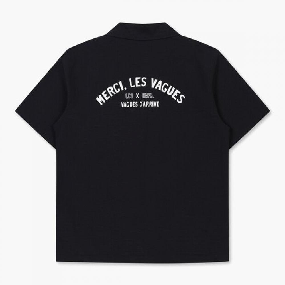 Le Coq Sportif [saLe][70  Off] Seersucker Shirt Jacket Blk   Qp223xjk61