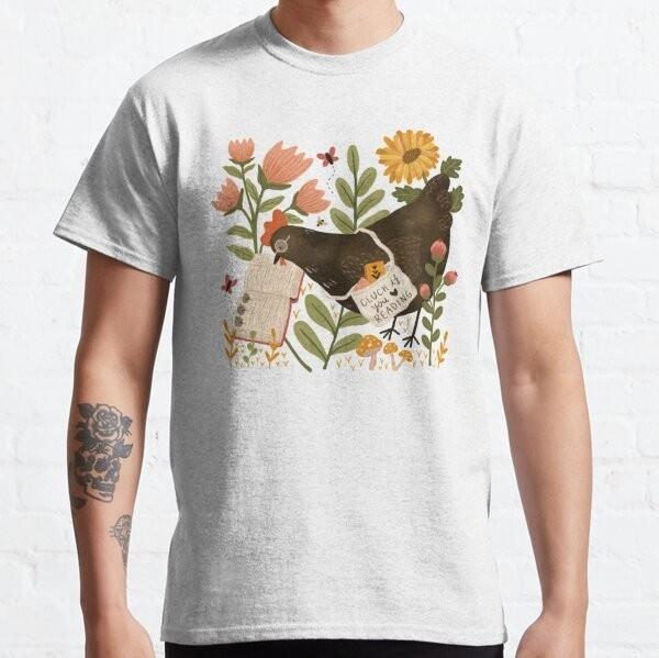 Chicken Reading a Book Classic T-Shirt M
