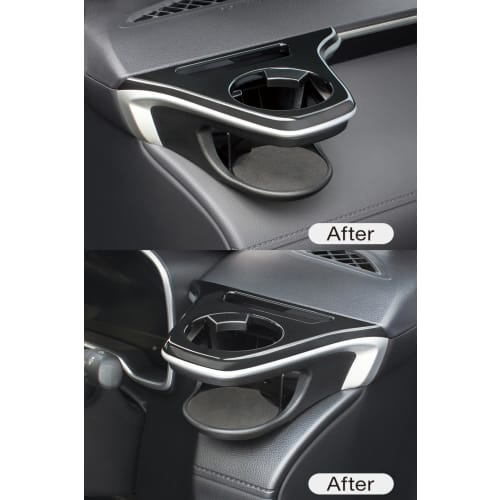 Tsuchiya Yac Drink Holder for Driver Seat SY-CO5 Passenger Seat SY-CO6 Set Corolla Cross Toyota 10 Series Black Silver