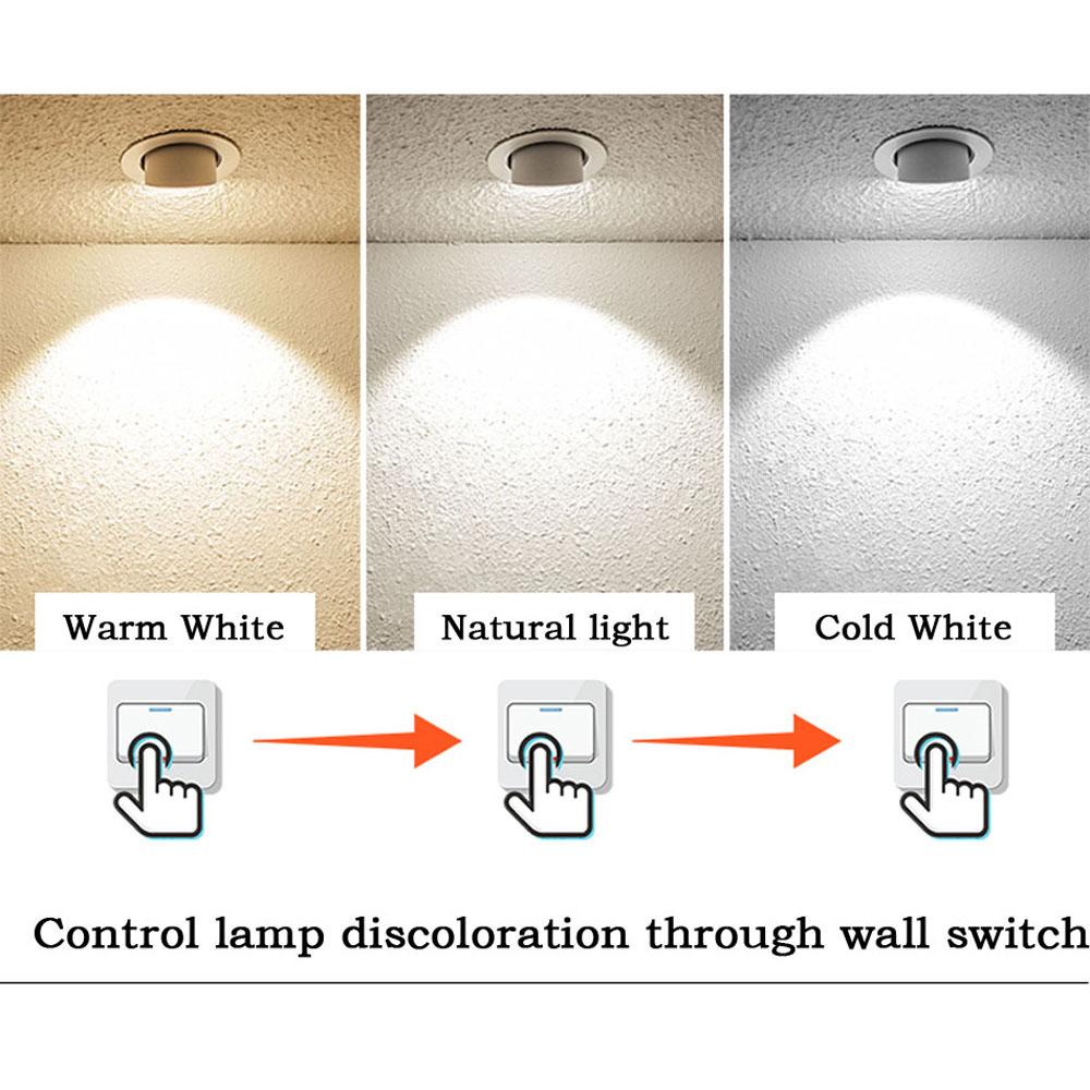 Led COB Downlight Recessed Light 360 Degree Adjustable Angle 5W 12W 20W 30W 40W Spot Lamp Living Room Office Mall Bar AC110-240V