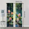 2pcs Lake View Curtains - Blackout Polyester Drapes with Serene Water and Lily Pad Design, Rod Pocket for Easy Hanging, Perfect