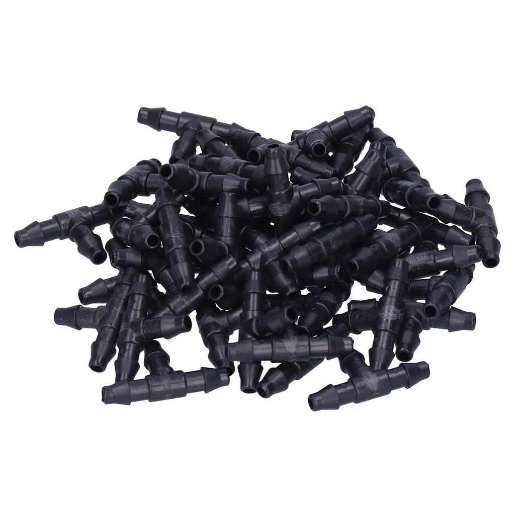 100PCS Tee Connector 4/7 Hose Connector Garden Irrigation Fittings for Micro Sprinkler Irrigation