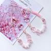 Chain Pendant Pink Acrylic Beaded Wrist Hand Lanyard Mobile Phone Straps Hand Strap Phone Charm