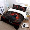 "Raven Art Decor Set Halloween" Bedding Set with 1 Duvet Cover 2 Pillowcases Single Double King Queen, Gift