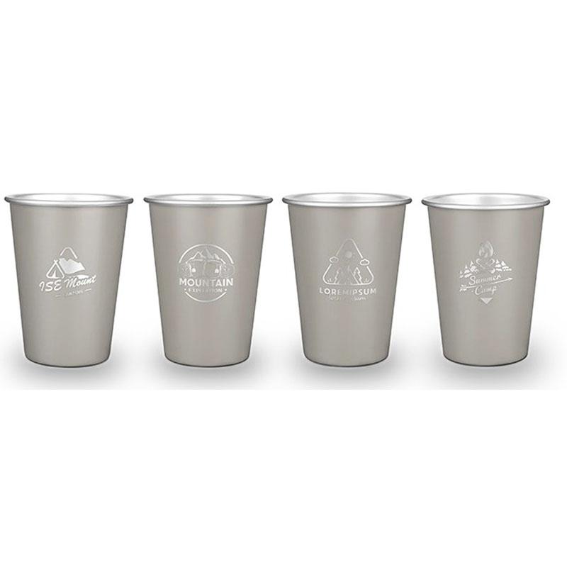 Outdoor 304 Stainless Steel Water Cup Milk Cup White Wine Cup Ins Coffee Cold Drink Cup Camping Beer Cup 350ml