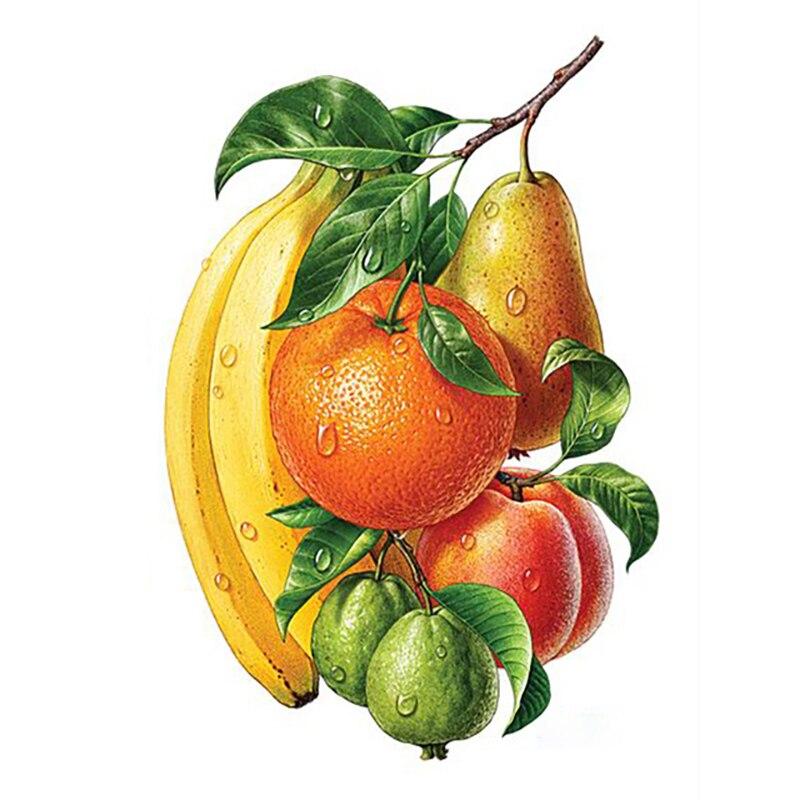 New 5D DIY Diamond Painting Fruit Diamond Embroidery Scenery Cross Stitch Full Round Drill Crafts Home Decor Manual Gift