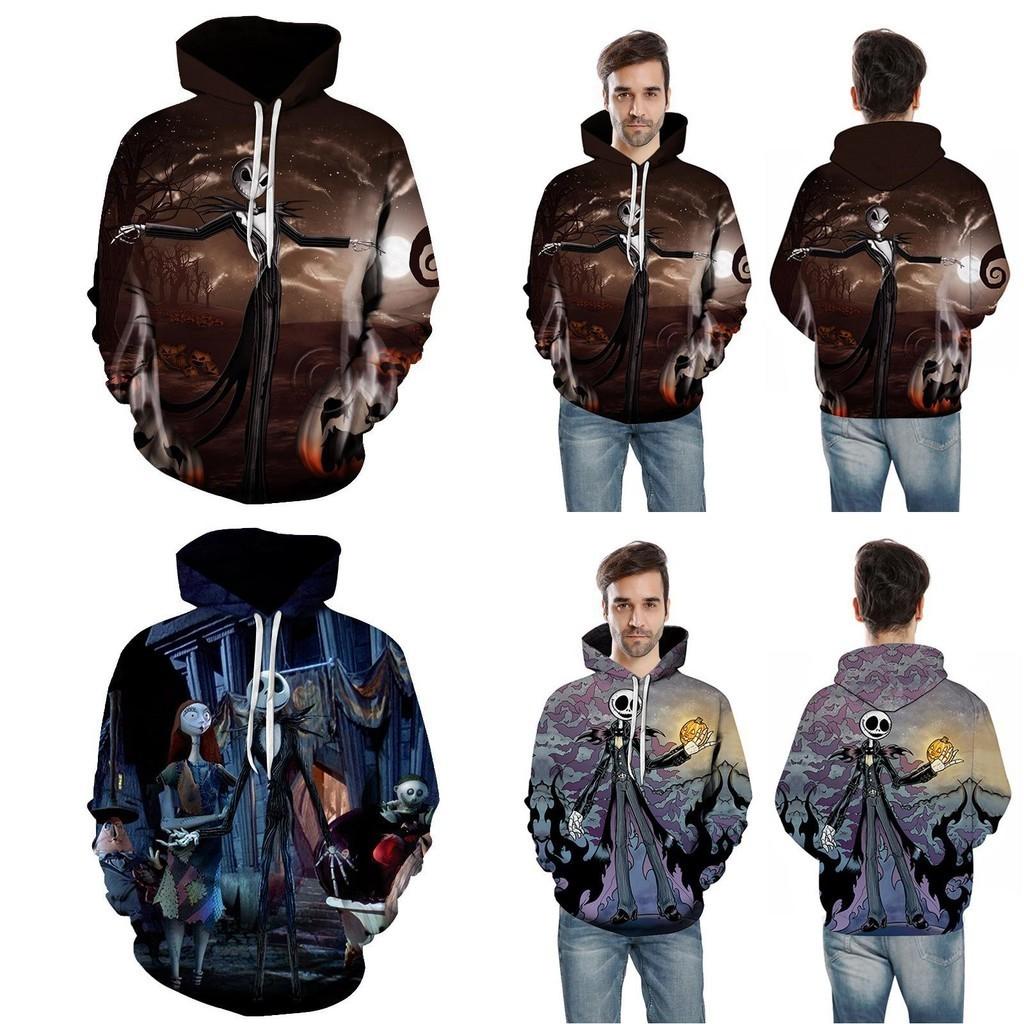 Nightmare Before Christmas Hoodie Pullover Sweatshirt Featuring Jack And Sally Design
