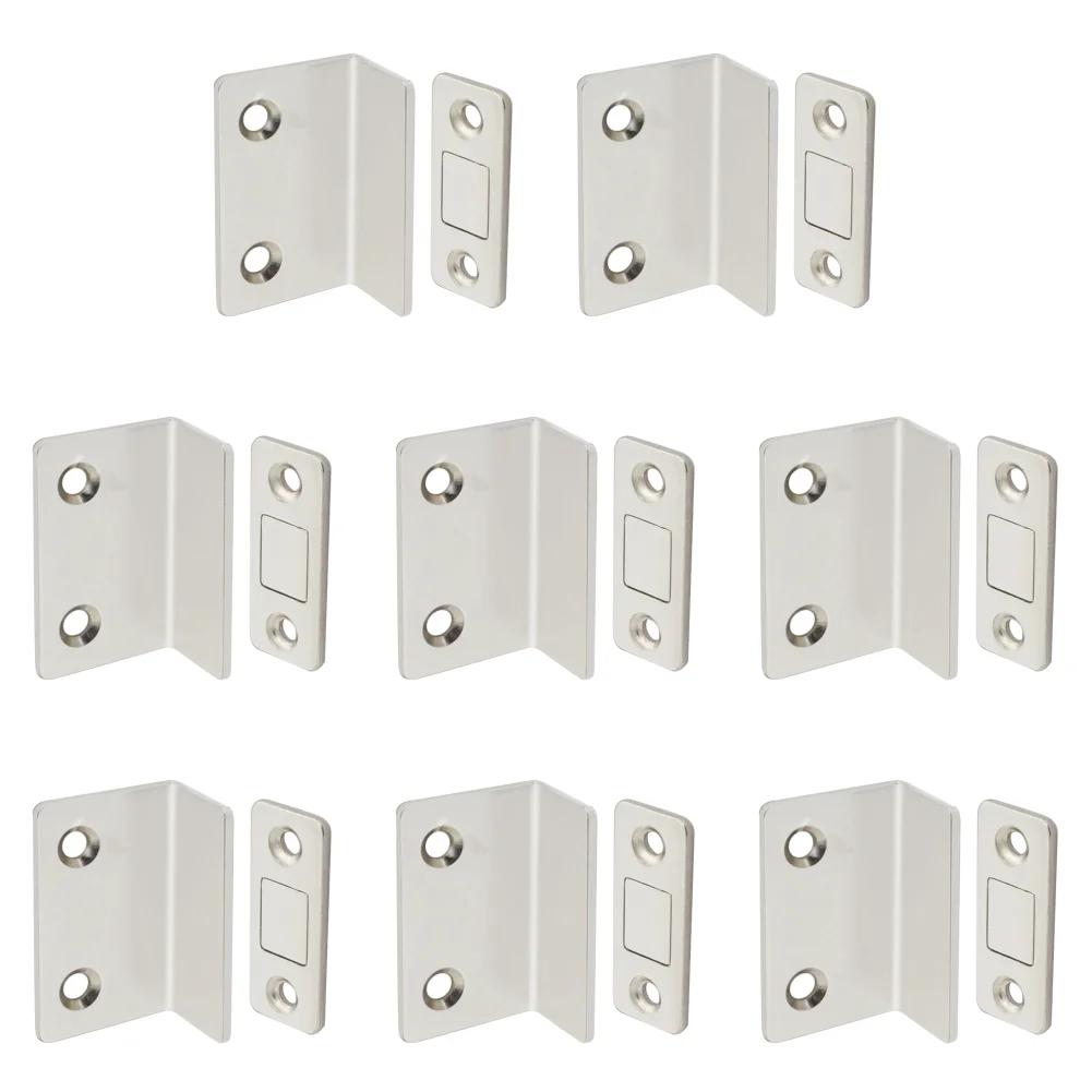 Strong Magnetic Cabinet Catches Punch Free Door Stopper Magnetic L-shaped Hidden Door Closer Home Improvement Furniture Hardware