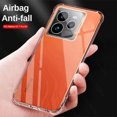 Realme GT 7 Pro İçin Hava Yastığı Darbeye Dayanıklı Telefon Kılıfı Şeffaf Silikon TPU Arka Kapak Kılıfları Realme GT 6 GT 6T Neo 6 SE İçin