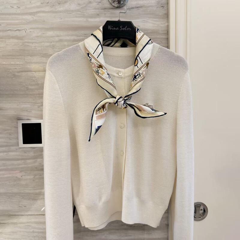 NINA SOLOR Floral Jacquard Silk Scarf