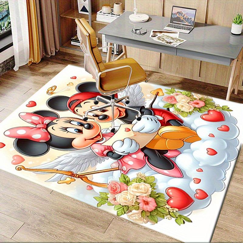 1pc Office Carpet, Desk Mat, Gift for Home Decor, Valentine's Day Present, Mickey Mouse and Minnie Mouse Love Theme