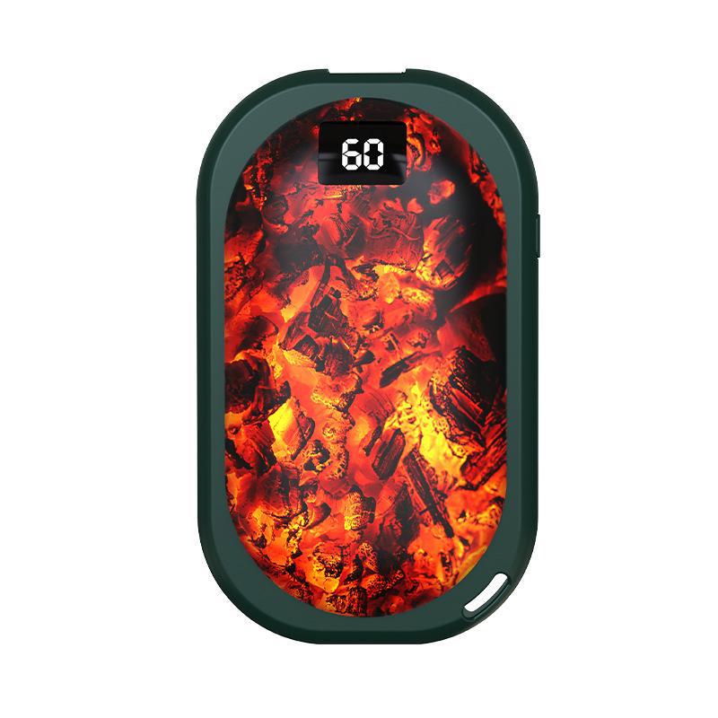2025 Cross-Border Digital Hand Warmer: Dual-Sided Heating & Large Capacity Charcoal Fire Charging.