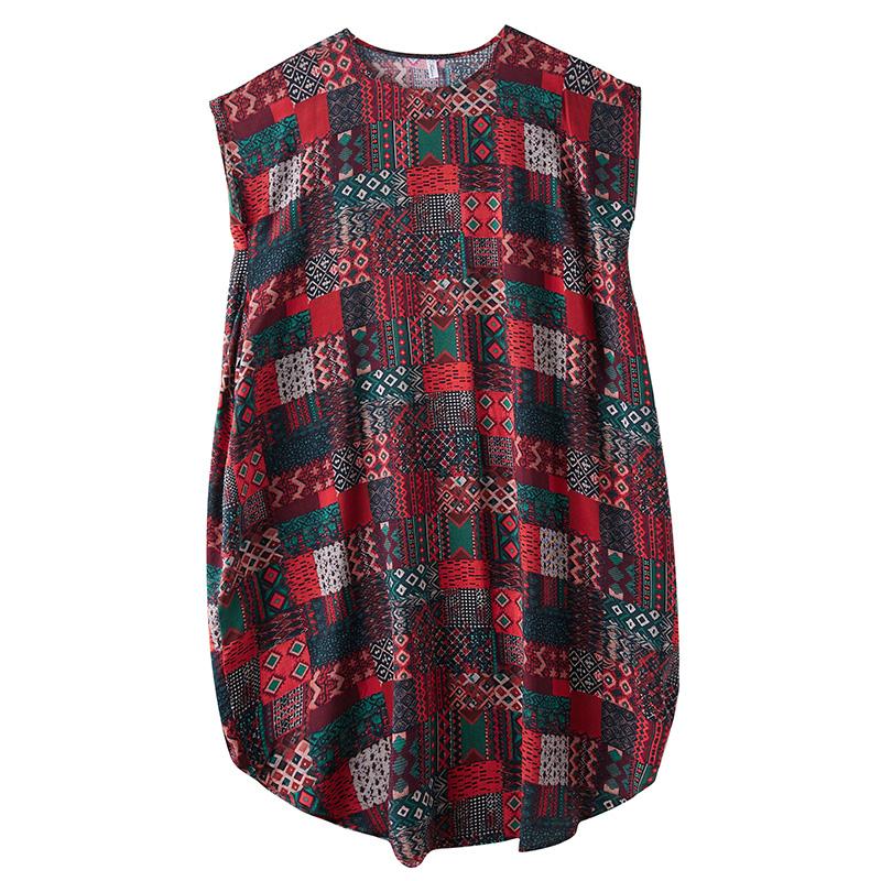 DIMANAF Neues 2026 Damen Übergröße Sommer Strand Dame Langes Kleid Locker Übergröße Maxi Blumendruck Vintage Sommerkleid Kleidung