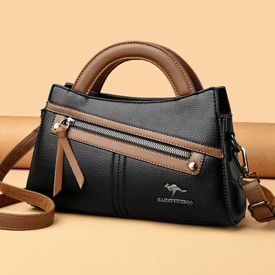 Crossbody Bag Sieviešu modes krāsu kontrasts plecu soma Sieviešu atmosfēras rokassomu