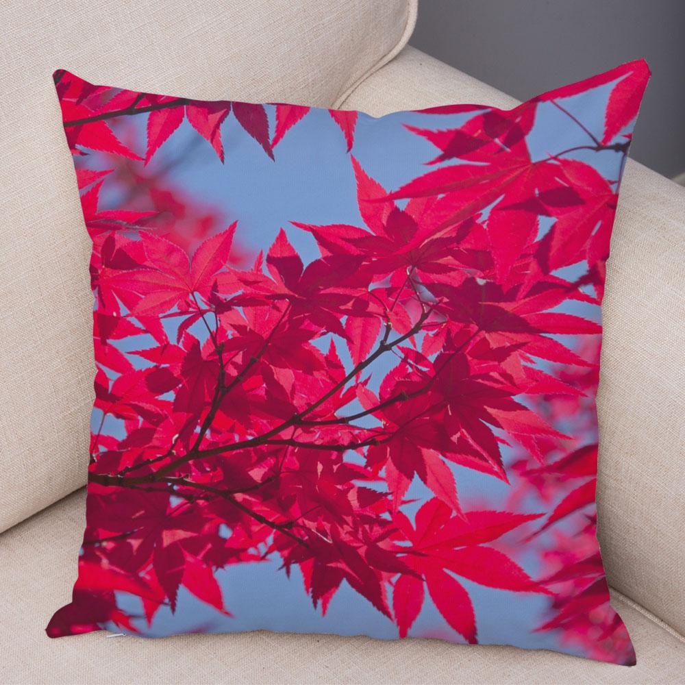 Floral Beige Letter Print Pillowcase Sofa Home Decor Floral Cushion Cover Pillowcase
