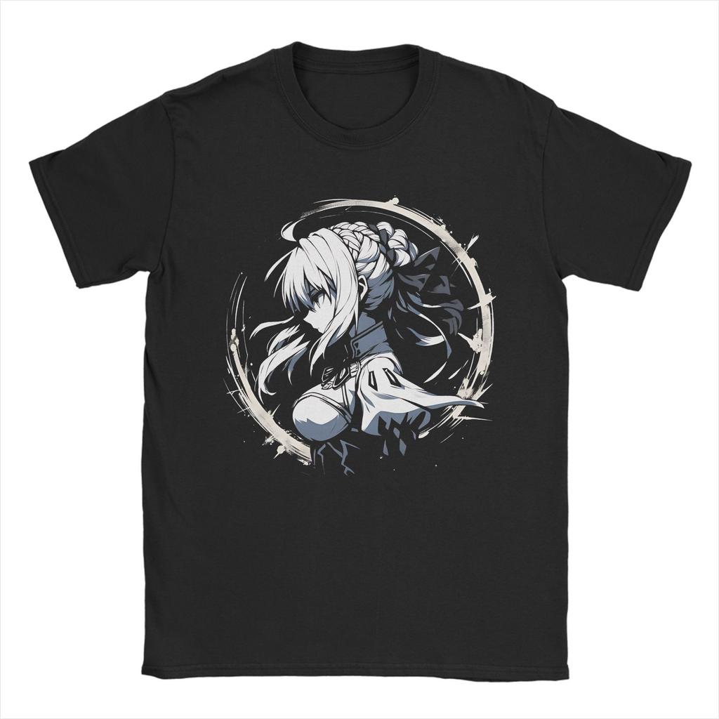 Saber Arthur Pendragon Fate Stay Night Tshirts Men Cotton Tops Novelty Round Neck Short Sleeve