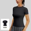 Women's Summer Slim Sports T-Shirt Breathable Yoga Short Sleeve Top for Gym Running