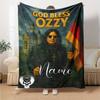 Ozzy Osbourne German Flag Castle Four Seasons Blanket Customized With Your Name Lightweight And Warm Perfect Gift For Home Office Camping Sofa Travel