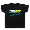 Zombies Eat Flesh Funny Parody Sandwich Slogan Joke Kids Childs T-Shirt