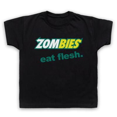 Zombies essen Fleisch Lustige Parodie Sandwich Slogan Witz Kinder Kinder T-Shirt