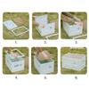 Camping Folding Storage Box Wood Lid, Camping Storage Bin, Foldable Closet Organizers Box Car Storage Container