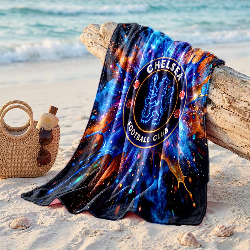 Asciugamano da Spiaggia in Microfibra con Stampa Chelsea FC Asciugatura Rapida Assorbente Grande Asciugamano per Spiaggia Nuoto Viaggio