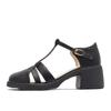 Augustine Black Bag Head Sandals Women's 2025 New Summer Hollow Roman Shoes French High-heeled Beach Shoes Tide