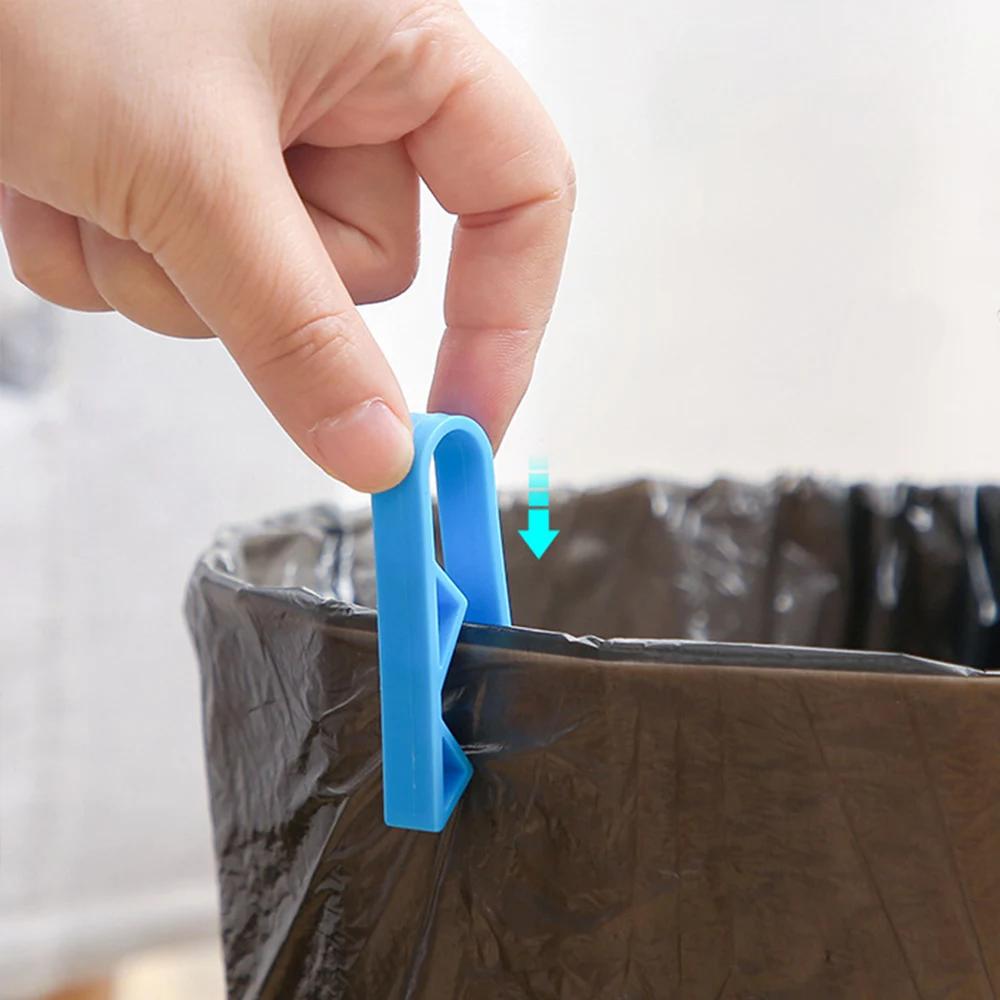 50/20Pcs Garbage Bin Clips Trash Bag Fixation Clip Plastic Snack Bag Clamps Practical Anti-Slip Holder Home Kitchen Storage Tools