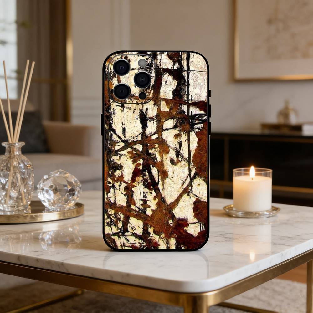 R-Retro Industrial Style Rusty Phone Case For iPhone 17 16 15 14 13 12 Max Plus Silicone Black Cover iPhone17air