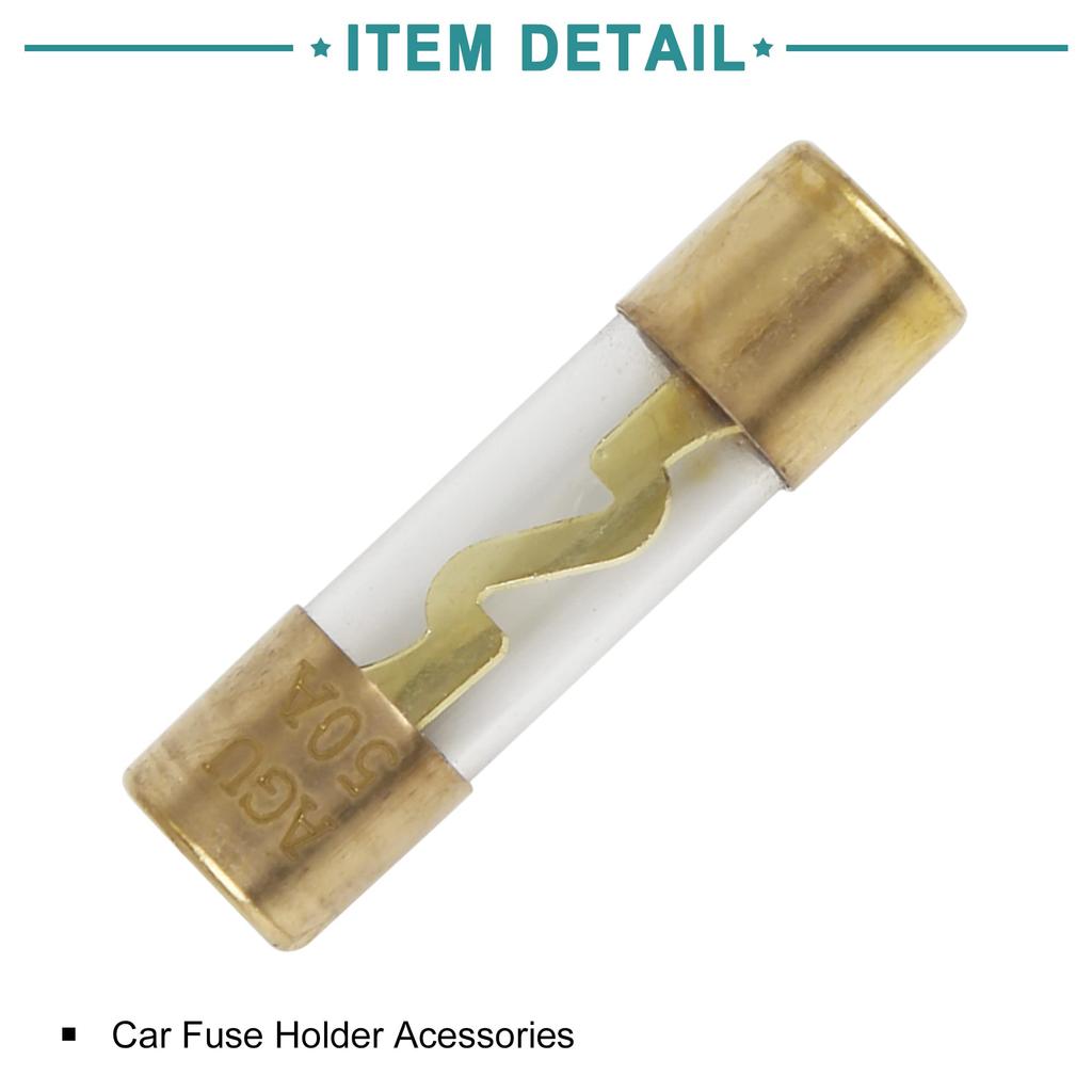 ACROPIX AWG In-Line Fuse Holder with 50A AGU Fuses 4 6 8 Gauge Universal