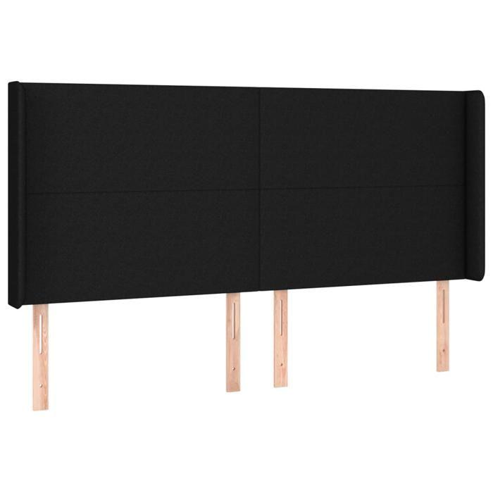 VidaXL Tête de Lit à LED Meuble de Chambre à Coucher Accessoire de Lit Double Tête de Cadre de Lit Intérieur Noir 3123792