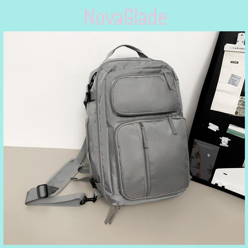 Urban Style Double Shoulder Backpack With Oxford Fabric For Travel And Commuting