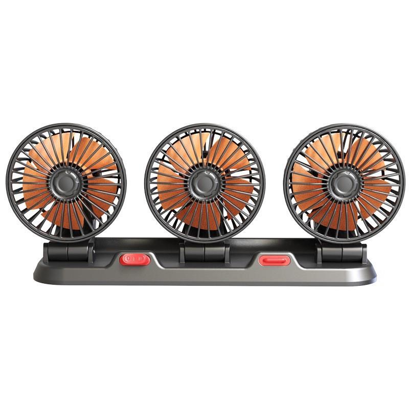 Cross-border 24V Dual-Head Truck Fan with USB Shaking Function