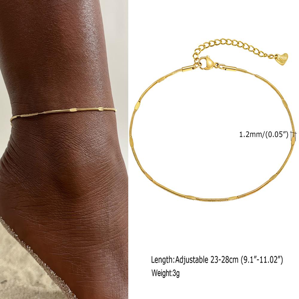 Gold Plated Heart Anklet for Women Stainless Steel Delicate Foot Jewelry Light Luxury Party Gifts for Girl