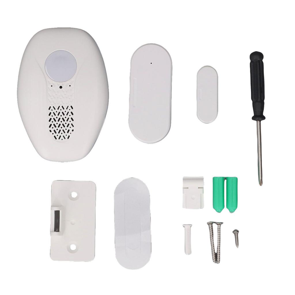 Wireless Door Sensor Alarm Magnetic Induction 98.4FT Range 80dB Door and Window Open Alert for Home