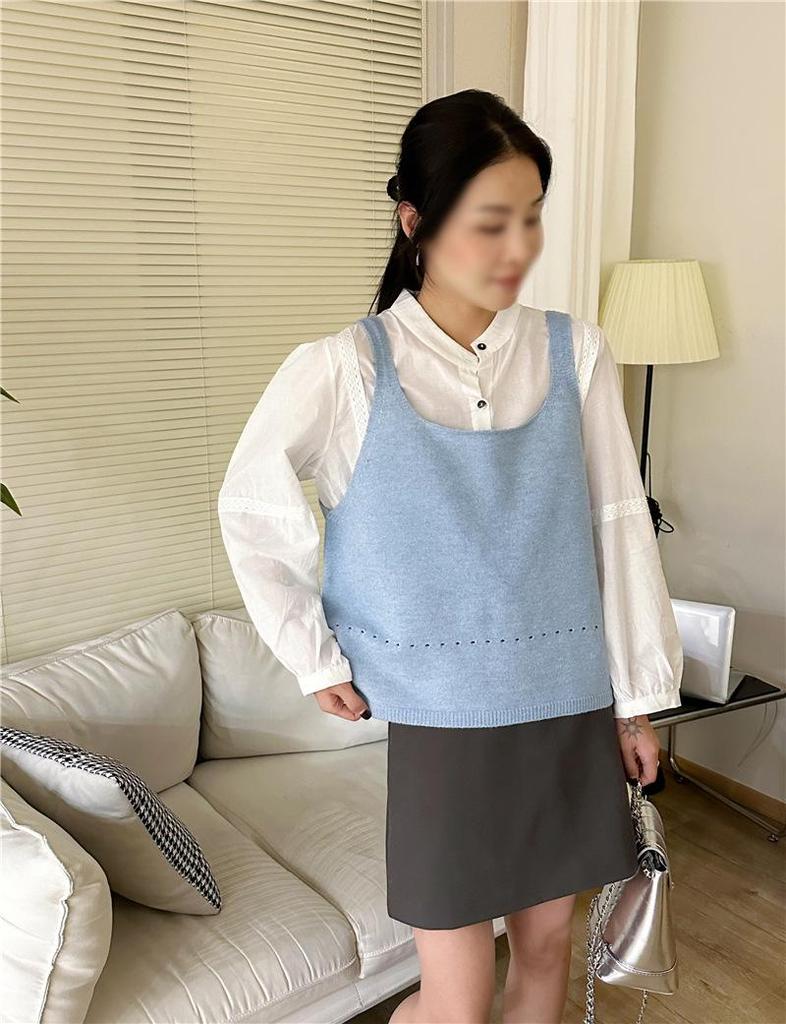 Reversible Bow Tie Sleeveless Knit Vest - Trendy Autumn Layered Look for Women