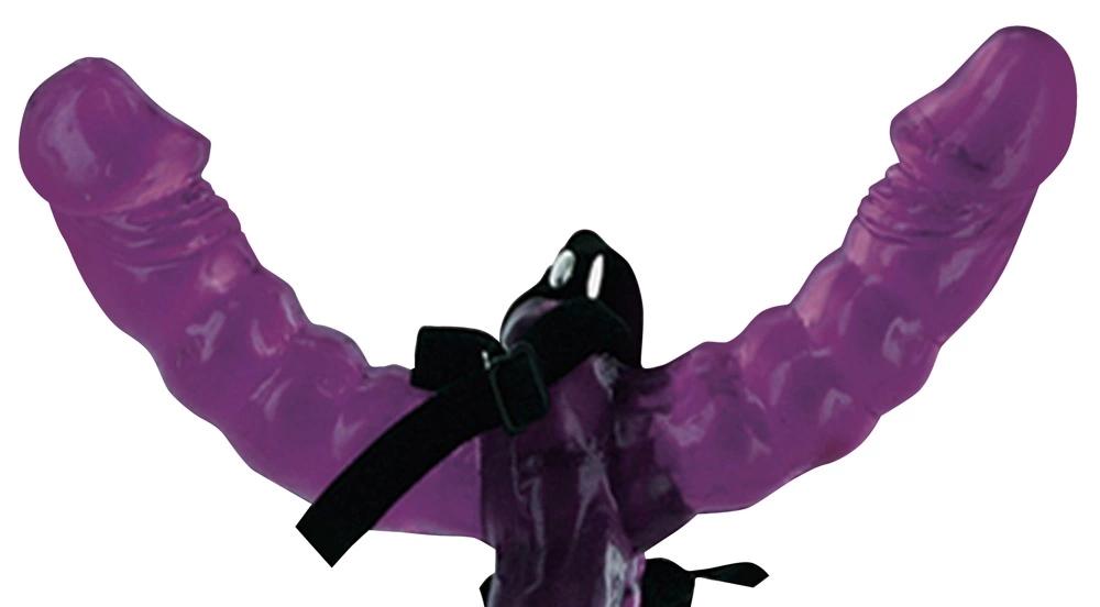 Série Fantasia Fetish - Dildo Strap-On Duplo Realista Roxo